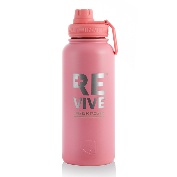 960ml Steel Flask By Lizzard - Pink