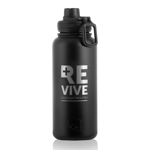 960ml Steel Flask By Lizzard - Black