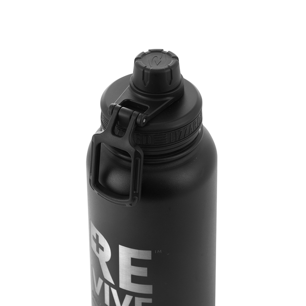 960ml Steel Flask By Lizzard - Black