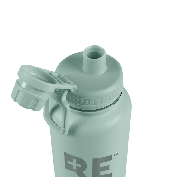 960ml Steel Flask By Lizzard - Sage