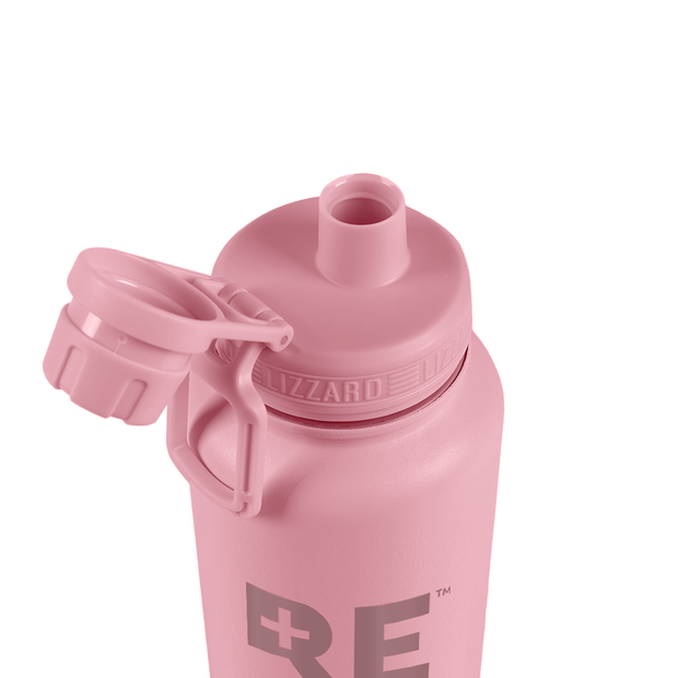960ml Steel Flask By Lizzard - Pink